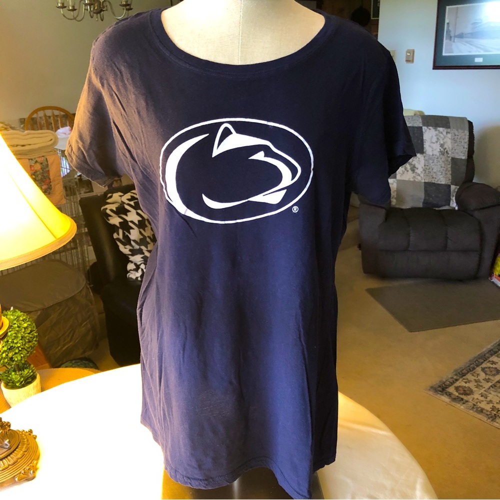 Penn State Nittany Lion logo navy blue J. America t-shirt